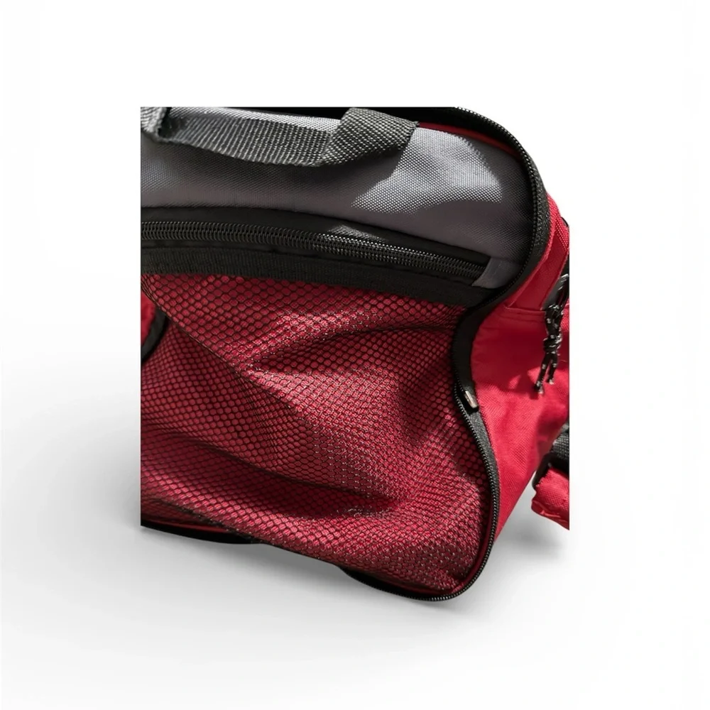 Large Red Black Duffel Bag Travel Gym Sports